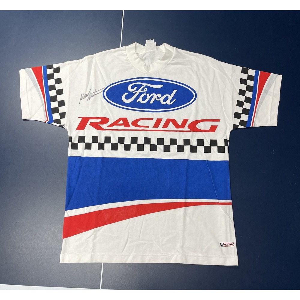 Signed Mark Martin Ford Racing Company NASCAR Shirt Men's M